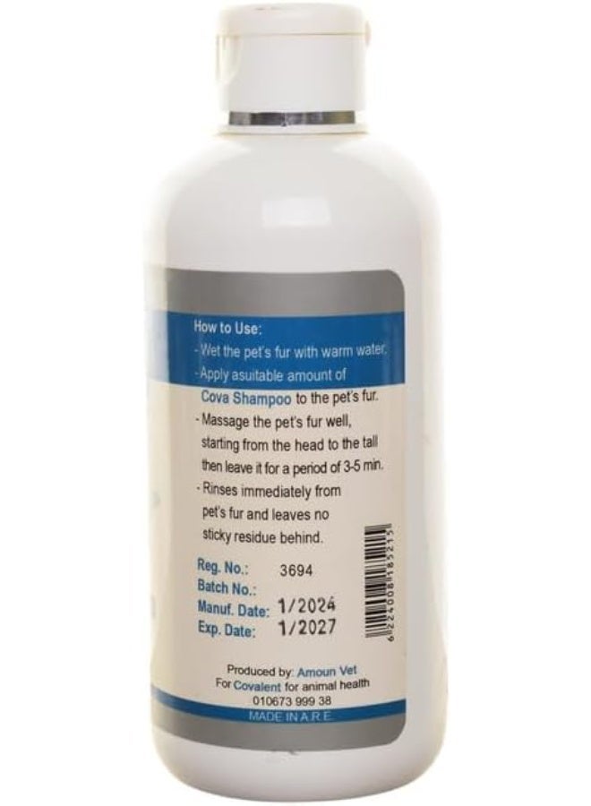 Cova Veterinary Fungus & Skin Bacteria Treatment Shampoo for Cats & Dogs – Ultra Moisturizing & Protecting Coat (300ml) - Image 4